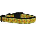 Mirage Pet Products Lime Spring Flowers Nylon Dog CollarSmall 125-129 SM